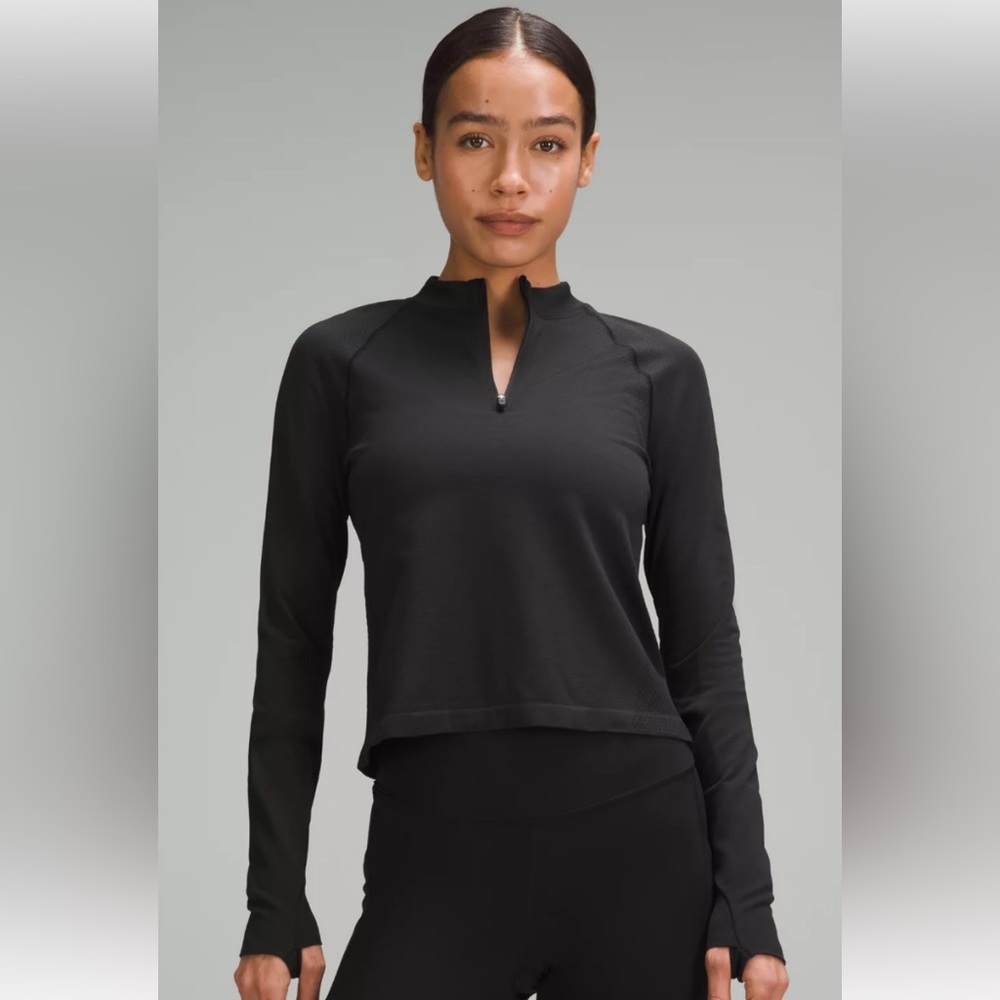 lululemon athletica Black Long Sleeve Half-Zip Top